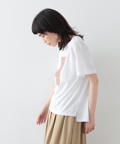 GALLEST（ギャレスト）の「◆GOLD箔プリントT（Tシャツ/カットソー・レディース・ホワイト/グレー/カーキ/ブラック・38）」の11枚目の写真