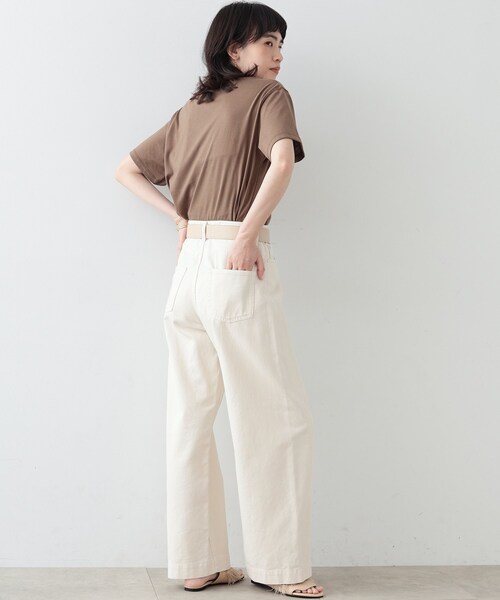 GALLEST（ギャレスト）の「◆GOLD箔プリントT（Tシャツ/カットソー・レディース・ホワイト/グレー/カーキ/ブラック・38）」の18枚目の写真