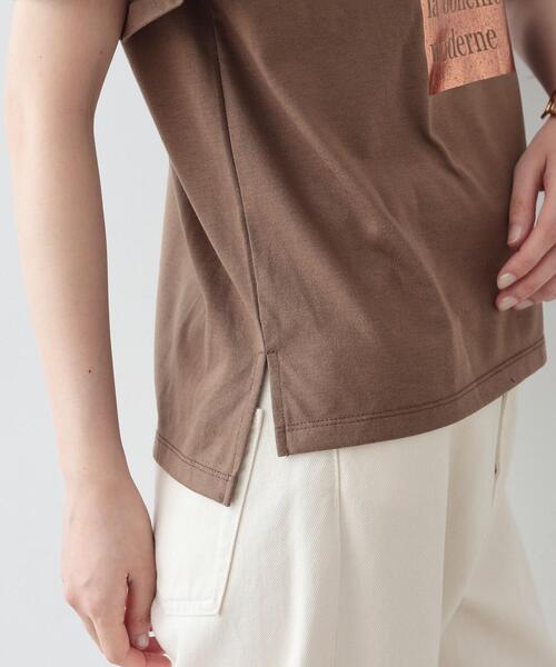 GALLEST（ギャレスト）の「◆GOLD箔プリントT（Tシャツ/カットソー・レディース・ホワイト/グレー/カーキ/ブラック・38）」の21枚目の写真