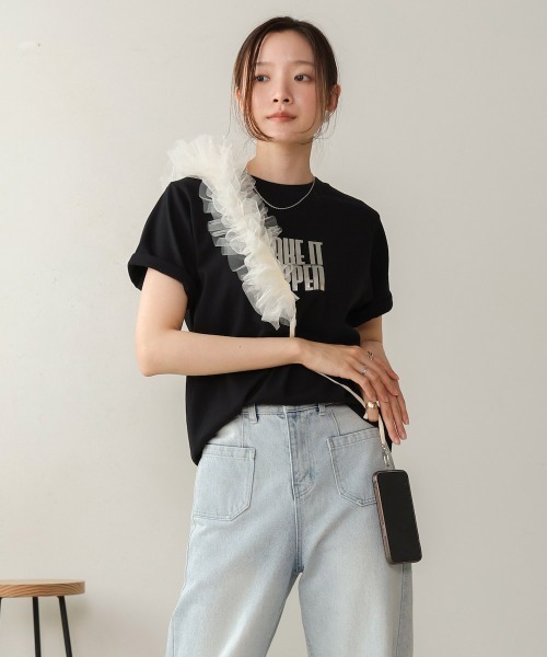 Bab（バブ）の「ショルダーチュールスマホストラップ（スマホグッズ・レディース・グレー/アイボリー/ブラック・ONESIZE）」の10枚目の写真