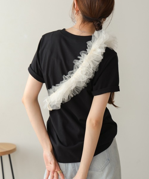 Bab（バブ）の「ショルダーチュールスマホストラップ（スマホグッズ・レディース・グレー/アイボリー/ブラック・ONESIZE）」の7枚目の写真