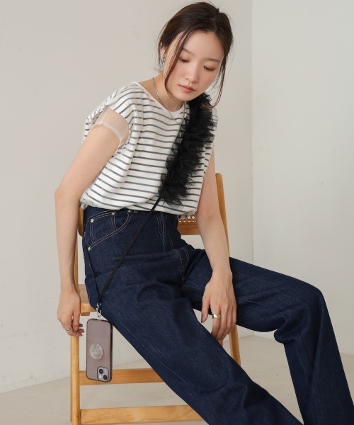 Bab（バブ）の「ショルダーチュールスマホストラップ（スマホグッズ・レディース・グレー/アイボリー/ブラック・ONESIZE）」の19枚目の写真