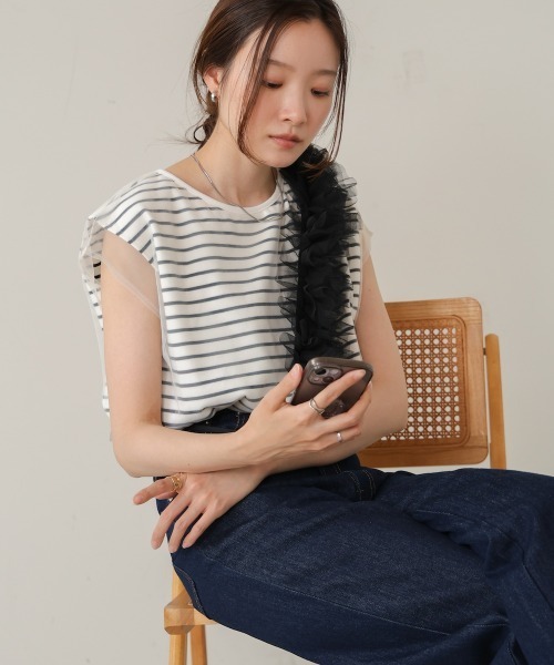 Bab（バブ）の「ショルダーチュールスマホストラップ（スマホグッズ・レディース・グレー/アイボリー/ブラック・ONESIZE）」の18枚目の写真