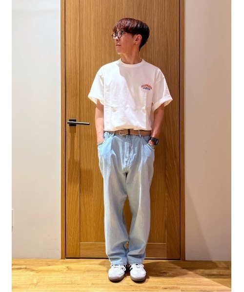 BAYFLOW(ベイフロー)の「コットンリネンデニムバギーパンツ(デニムパンツ・メンズ・ブルー/ライトブルー・LARGE/MEDIUM)」の18枚目の写真