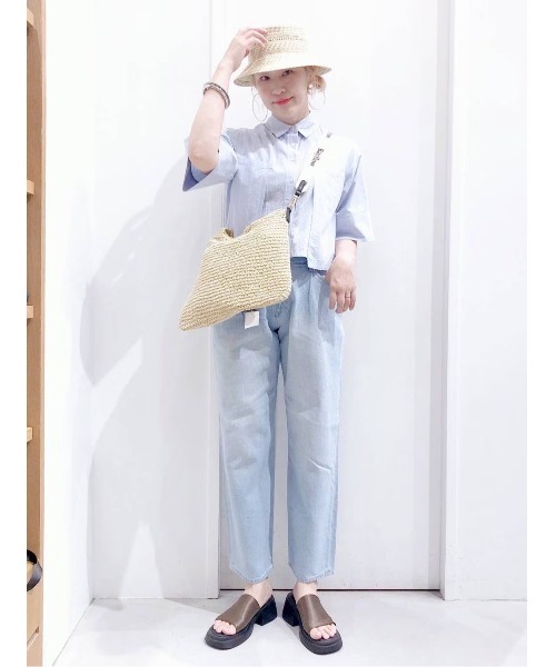 BAYFLOW(ベイフロー)の「コットンリネンデニムバギーパンツ(デニムパンツ・メンズ・ブルー/ライトブルー・LARGE/MEDIUM)」の17枚目の写真