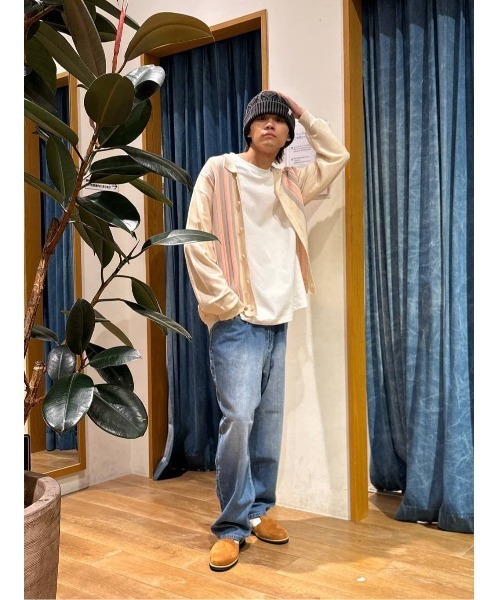 BAYFLOW(ベイフロー)の「コットンリネンデニムバギーパンツ(デニムパンツ・メンズ・ブルー/ライトブルー・LARGE/MEDIUM)」の20枚目の写真