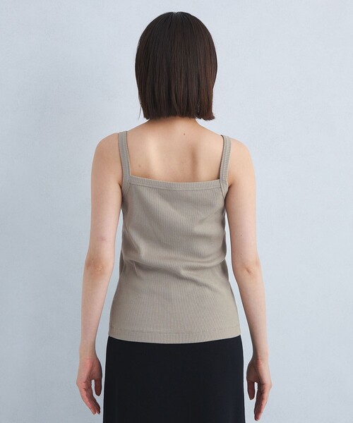 green label relaxing（グリーンレーベルリラクシング）の「バーネック キャミソール タンクトップ（キャミソール・レディース・モカ/ブラック/オフホワイト・FREE）」の8枚目の写真