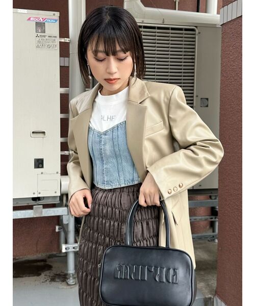 MURUA(ムルーア)の「【SET UP対応】フリンジデニムビスチェ(シャツ/ブラウス・レディース・ブラック/ライトブルー・FREE)」の15枚目の写真