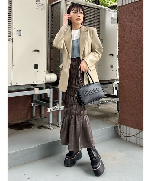 MURUA(ムルーア)の「【SET UP対応】フリンジデニムビスチェ(シャツ/ブラウス・レディース・ブラック/ライトブルー・FREE)」の16枚目の写真