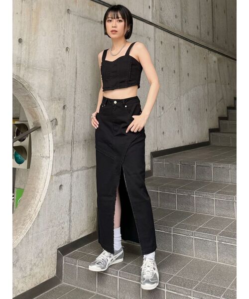 MURUA(ムルーア)の「【SET UP対応】フリンジデニムビスチェ(シャツ/ブラウス・レディース・ブラック/ライトブルー・FREE)」の21枚目の写真