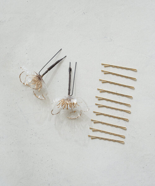 CHACO （FLOWER ACCESSORY）（チャコ）の「*【CHACO×Kastane】フラワーヘアアクセSET（ヘアピン・レディース・クリア/サーモンピンク/ホワイト・FREE）」の15枚目の写真