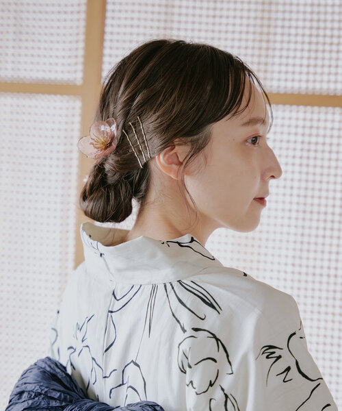 CHACO （FLOWER ACCESSORY）（チャコ）の「*【CHACO×Kastane】フラワーヘアアクセSET（ヘアピン・レディース・クリア/サーモンピンク/ホワイト・FREE）」の12枚目の写真