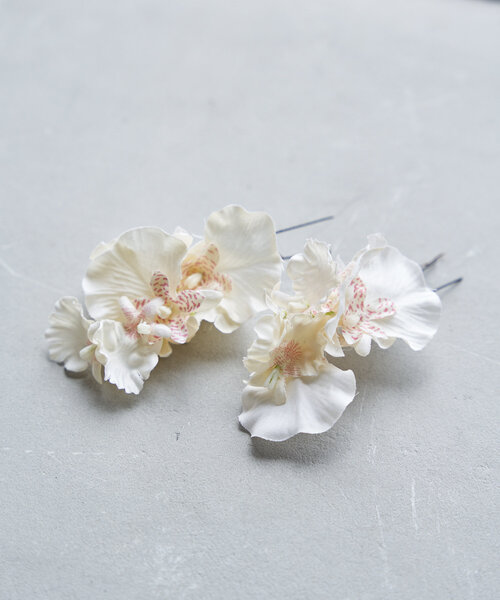 CHACO （FLOWER ACCESSORY）（チャコ）の「*【CHACO×Kastane】フラワーヘアアクセSET（ヘアピン・レディース・クリア/サーモンピンク/ホワイト・FREE）」の5枚目の写真