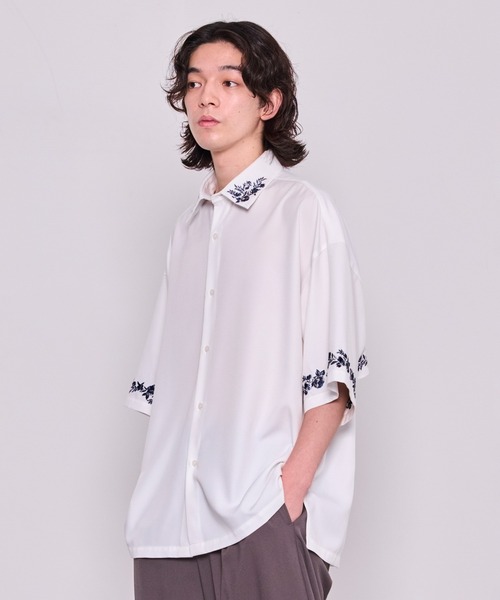 BrightWin astroシャツ 半袖 bright GMMTV 黒 イージーケア】ワイドシルエットシャツ(セットアップ可)リライト