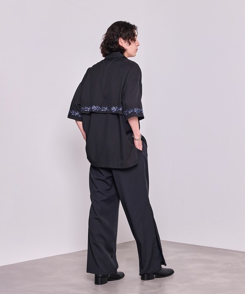 JUNRED(ジュンレッド)の「ヨークフラワーエンブロイダリーS/Sシャツ(シャツ/ブラウス・メンズ・ホワイト/ブラック・L/M/S)」の14枚目の写真