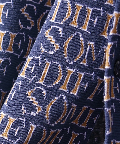 SOMEDIFF（サムディフ）の「【SOMEDIFF】総柄ジャガードフルジップパーカー メンズ（パーカー・メンズ・ホワイト/ネイビー・M/L/XL）」の12枚目の写真