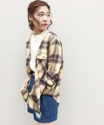 Kastane | オンブレーCHKビックシャツ(シャツ/ブラウス)