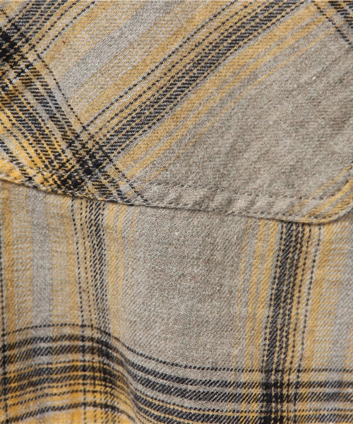 Kastane（カスタネ）の「オンブレーCHKビックシャツ（シャツ/ブラウス・レディース・マスタード/レッド/カーキ・FREE）」の7枚目の写真