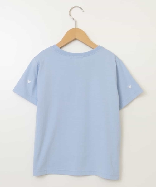 a.v.v（アーヴェヴェ）の「【接触冷感/ジメジメ対策/毛玉になりにくい/安心の綿100％/イージーケア】[140-150]ハート刺繍＆ロゴプリントゆるTシャツ（Tシャツ/カットソー・キッズ・ホワイト/チャコールグレー/ダークインディゴブルー・140/150）」の17枚目の写真