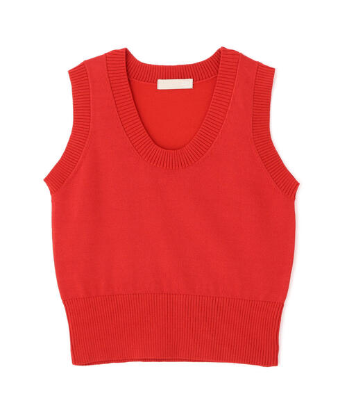 FREE'S MART（フリーズマート）の「◆Uネックノースリーブニット（ニット/セーター・レディース・ホワイト/レッド/グレー・FREE）」の14枚目の写真