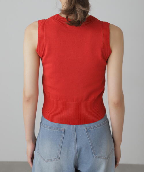 FREE'S MART（フリーズマート）の「◆Uネックノースリーブニット（ニット/セーター・レディース・ホワイト/レッド/グレー・FREE）」の21枚目の写真