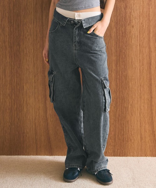 本日価格！リヨセルデニムカ－ゴパンツ(値札付き) Sirin ジーンズ デニム デニムパンツ リヨセルデニムパンツ