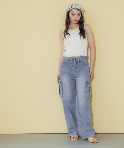 本日価格！リヨセルデニムカ－ゴパンツ(値札付き) FRIPIER》リヨセルデニムカーゴパンツ | BEARDSLEY(ビアズリー