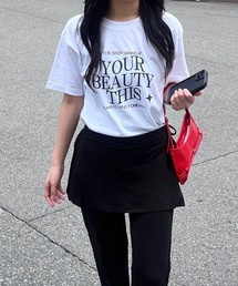 韓国っぽプリント半袖Tシャツ