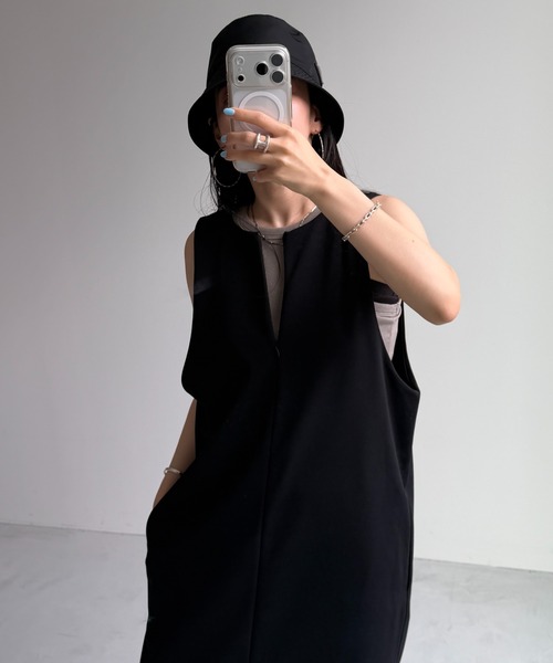 wee9s（ウィークス）の「2way jump skirt / 前後ツーウェイジャンプスカート（ワンピース・レディース・ブラック・FREE）」の6枚目の写真