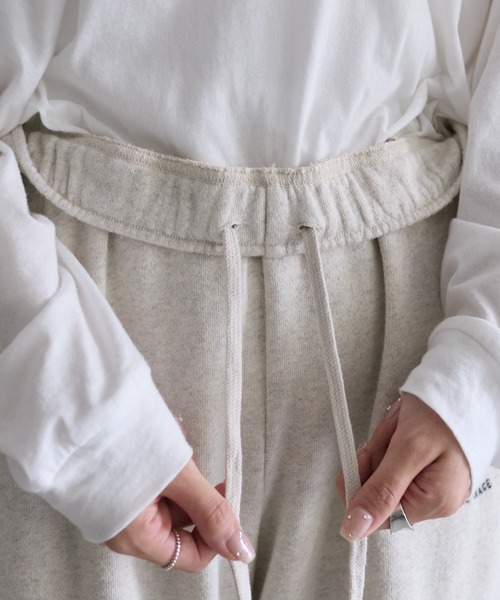 PUAL CE CIN（ピュアルセシン）の「ワンポイントロゴ刺繍スウェットパンツ（スウェットパンツ・レディース・ベージュ/オートミール/チャコールグレー・FREE）」の22枚目の写真