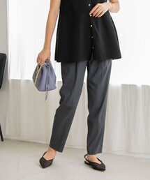 NOLLEY’S | ウォッシャブルキュプラストレッチタックテーパードパンツ(その他パンツ)