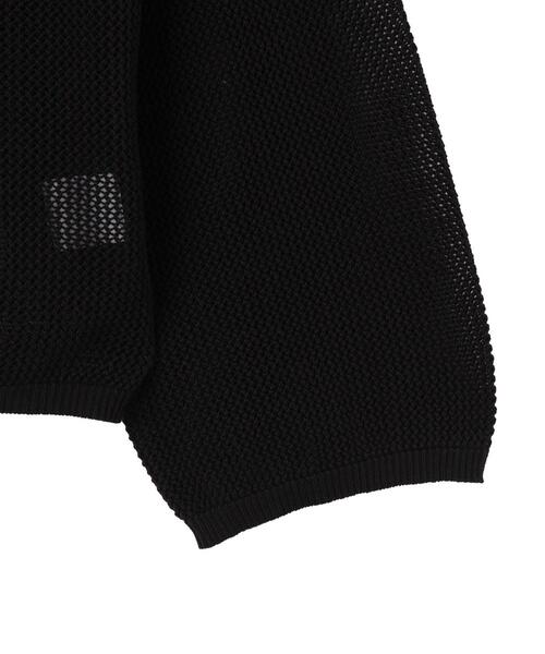 SHORT ROUND（ショートラウンド）の「SHORT ROUND/メッシュニットプルオーバー（ニット/セーター・メンズ・オフホワイト/ブラック・MEDIUM/LARGE）」の14枚目の写真