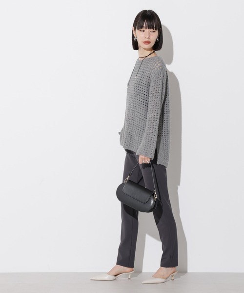 Apo(s)ture(アポスチャー)の「OLIVIA-001/合繊スリムパンツ(その他パンツ・レディース・ブラック/ベージュ/チャコール/グリーン・XS/S/M/L/XL)」の7枚目の写真