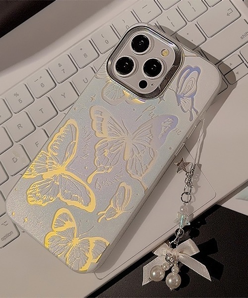 オーロラケース ストラップ付き iPhone15 15Pro iPhoneケース