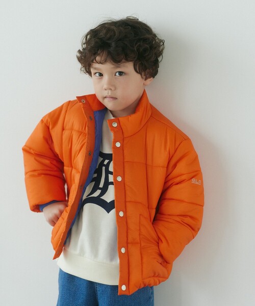 green label relaxing（グリーンレーベルリラクシング）の「ナカワタ カラー ブルゾン / キッズ 100cm-130cm（ブルゾン・キッズ・オレンジ/ケリーグリーン/コバルトブルー/ブラック・100cm/110cm/120cm/130cm）」の4枚目の写真