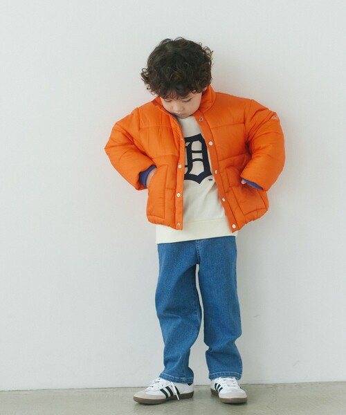 green label relaxing（グリーンレーベルリラクシング）の「ナカワタ カラー ブルゾン / キッズ 100cm-130cm（ブルゾン・キッズ・オレンジ/ケリーグリーン/コバルトブルー/ブラック・100cm/110cm/120cm/130cm）」の7枚目の写真