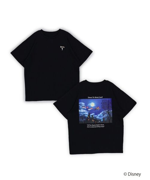 MURUA（ムルーア）の「【ディズニーコレクション】ピーター・パン/ストーリーTシャツ（Tシャツ/カットソー・レディース・ブラック/ホワイト・FREE）」の2枚目の写真