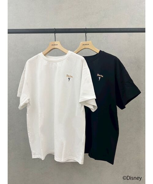 MURUA（ムルーア）の「【ディズニーコレクション】ピーター・パン/ストーリーTシャツ（Tシャツ/カットソー・レディース・ブラック/ホワイト・FREE）」の7枚目の写真
