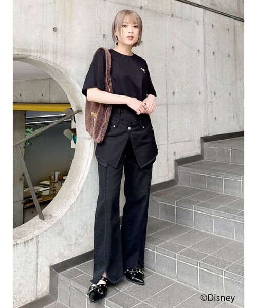 MURUA（ムルーア）の「【ディズニーコレクション】ピーター・パン/ストーリーTシャツ（Tシャツ/カットソー・レディース・ブラック/ホワイト・FREE）」の19枚目の写真