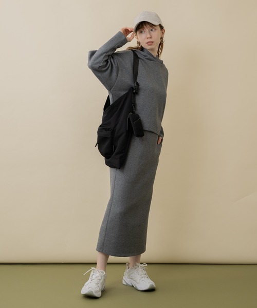 malla（マーラ）の「malla　ダブルエアー楽々スカート（スカート・レディース・ブラック/グレー・FREE）」の4枚目の写真