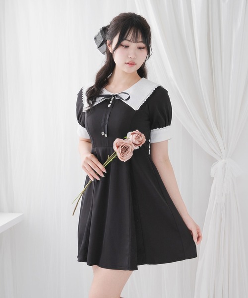 レース角襟クラシカルワンピース（ワンピース）｜DearMyLoveRose