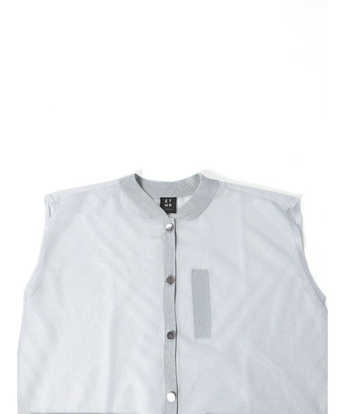 :ETHROF（イーサオブ）の「SHEER KNIT VEST（ベスト・レディース・グレー/ブラック・MEDIUM）」の21枚目の写真