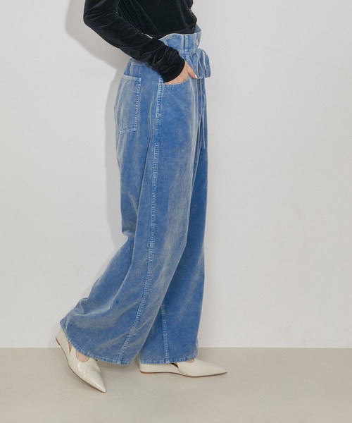 ADAM ET ROPE'(アダムエロペ)の「【一部WEB限定サイズ】ガーメントダイコーデュロイパンツ(その他パンツ・レディース・ベージュ/ブルー系その他6/チャコールグレー・38/36/34)」の3枚目の写真