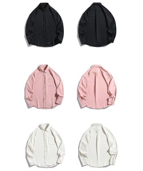Ressaca(レサーカ)の「オーバーサイズレギュラーカラー長袖シャツ(シャツ/ブラウス・メンズ・ピンク/オフホワイト/ブラック・XL/M/S/L)」の20枚目の写真