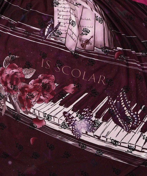 iS ScoLar（イズスカラー）の「542262：バラと蝶が彩るピアノ柄