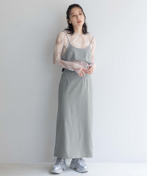 LOWRYS FARM（ローリーズファーム）の「シアーアソートクルーＬＳ　142651（Tシャツ/カットソー・レディース・アイボリー/ブラック/グレー/オフホワイト/ブラック系その他/ベージュ・FREE）」の9枚目の写真