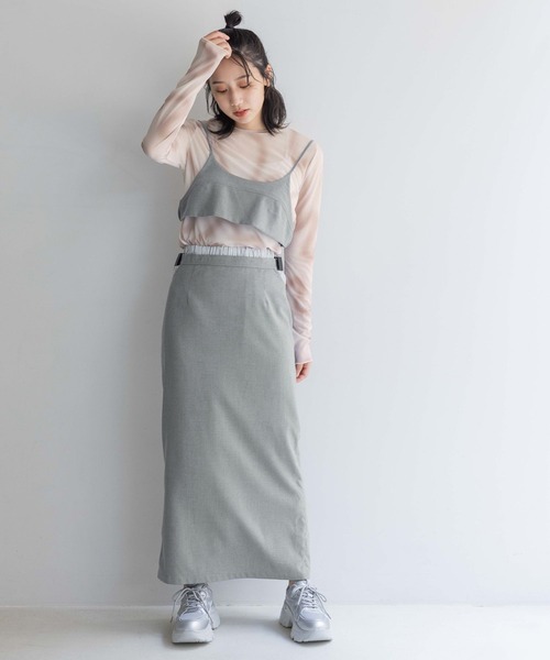 LOWRYS FARM（ローリーズファーム）の「シアーアソートクルーＬＳ　142651（Tシャツ/カットソー・レディース・アイボリー/ブラック/グレー/オフホワイト/ブラック系その他/ベージュ・FREE）」の8枚目の写真