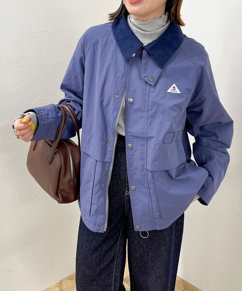 GEVACO(ゲバコ)の「【GEVACO】裏フリースショートジャケットコート(ブルゾン・レディース・ブルー/カーキ/ブラック・38)」の3枚目の写真