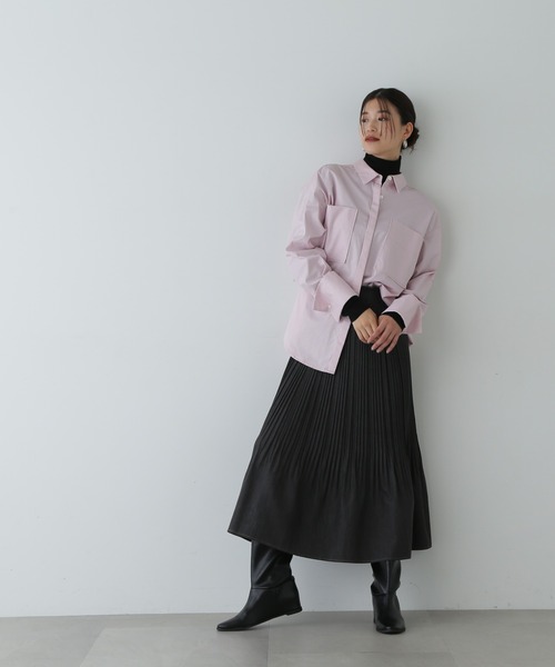 N.(N. Natural Beauty Basic)(エヌエヌナチュラルビューティーベーシック)の「◆デニムプリーツスカート(スカート・レディース・グレー/ワンウォッシュ・MEDIUM)」の7枚目の写真