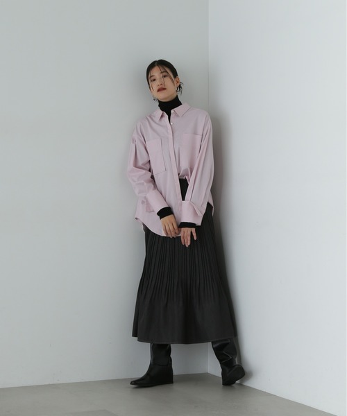 N.(N. Natural Beauty Basic)(エヌエヌナチュラルビューティーベーシック)の「◆デニムプリーツスカート(スカート・レディース・グレー/ワンウォッシュ・MEDIUM)」の8枚目の写真